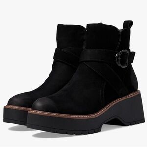 BLONDO GIOVANNI WATERPROOF PLATFORM BOOTS BLACK NEW 8.5